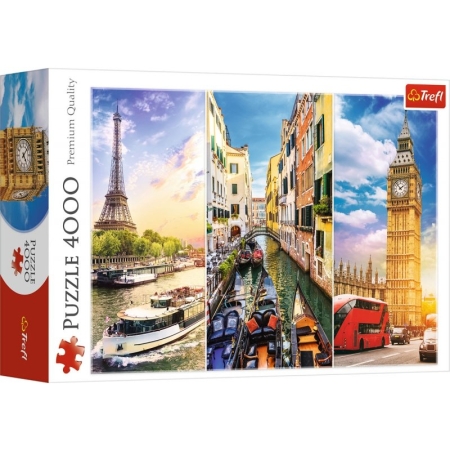 PUZZLE TREFL 4000 el. Wycieczka po Europie